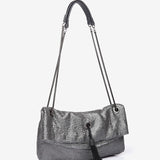 Silver metallic mesh party bag