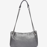 Silver metallic mesh party bag