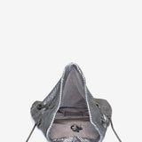 Silver metallic mesh party bag