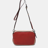 Bandolera mini en piel roja