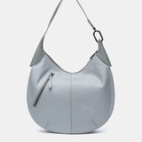 Grau Leder Schultertasche