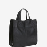 Bolso shopper en piel negra
