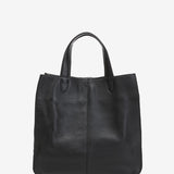 Bolso shopper en piel negra