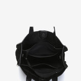 Bolso shopper en piel negra