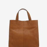 Bolso shopper en piel cognac
