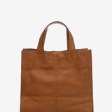 Bolso shopper en piel cognac