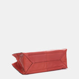 Bolso shopper en piel coral