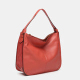 Borsa a tracolla in pelle corallo