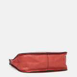 Borsa a tracolla in pelle corallo