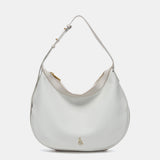 Bolso de hombro en piel blanca