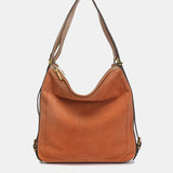 Bolso - mochila en serraje naranja