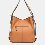 Bolso - mochila en serraje naranja