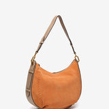 Bolso de hombro en serraje naranja