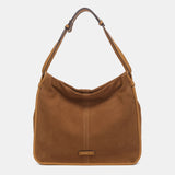 Bolso de hombro en serraje cognac
