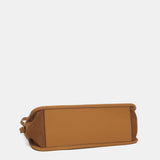 Bolso de hombro en serraje cognac