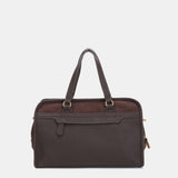 Bolso de mano en serraje marrón