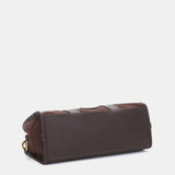 Bolso de mano en serraje marrón