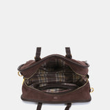 Bolso de mano en serraje marrón