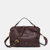 Piccolo bandolera in pelle bordeaux