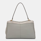 Bolso de hombro en serraje gris