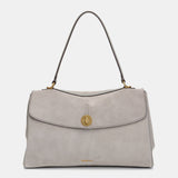 Bolso de hombro en serraje gris