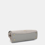 Bolso de hombro en serraje gris