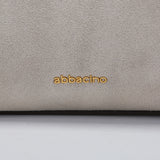 Bolso de hombro en serraje gris