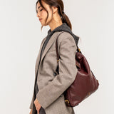 Borsa in pelle bordeaux multifound