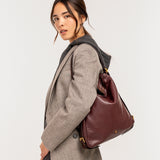 Borsa in pelle bordeaux multifound