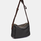 Bandolera en piel negra