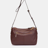 Spalla in pelle bordeaux