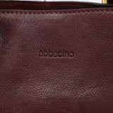 Bolso shopper en piel burdeos
