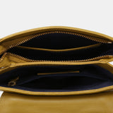 Bandolera in Leder und gelbem Berg
