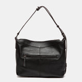 Bolso de hombro en piel negra