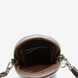 Bolso para el móvil de mujer en fieltro marrón