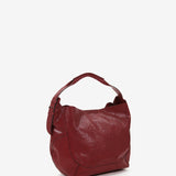Bolso hobo de mujer de piel en burdeos