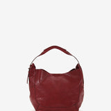 Bolso hobo de mujer de piel en burdeos