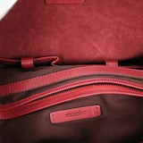 Bolso hobo de mujer de piel en burdeos