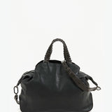 Bolso bowling de mujer de piel en negro