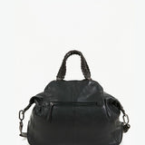 Bolso bowling de mujer de piel en negro