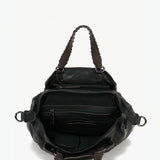 Bolso bowling de mujer de piel en negro