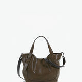 Bolso shopper de mujer de piel en verde