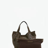 Bolso shopper de mujer de piel en verde