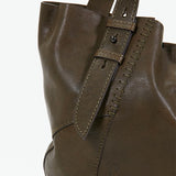 Bolso shopper de mujer de piel en verde