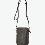 Bolso para el móvil de mujer de piel verde