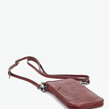 Bolso para el móvil de mujer de piel en burdeos