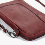 Bolso para el móvil de mujer de piel en burdeos