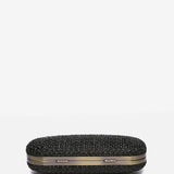 Schwarze geflochtene Clutch