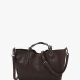 Bolso shopper pequeño de mujer de piel en marrón