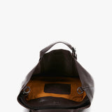 Bolso shopper pequeño de mujer de piel en marrón